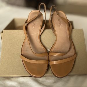 Madewell Heidi Bare genuine leather slingback sandals